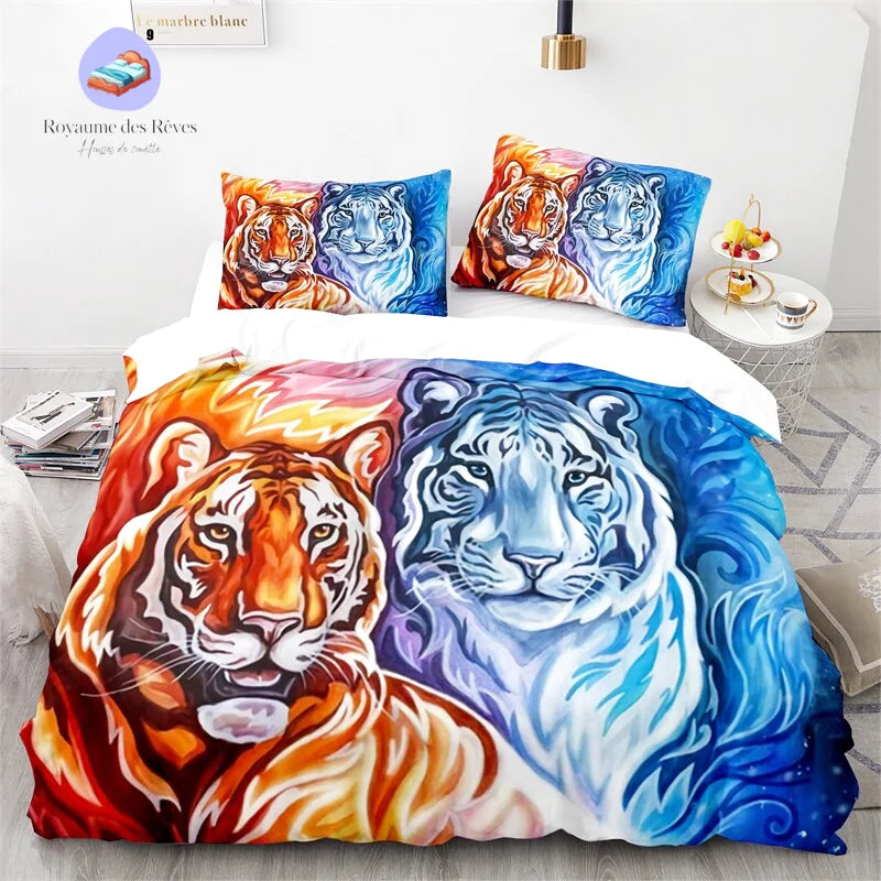 Housse de Couette Tigre 2 Personnes