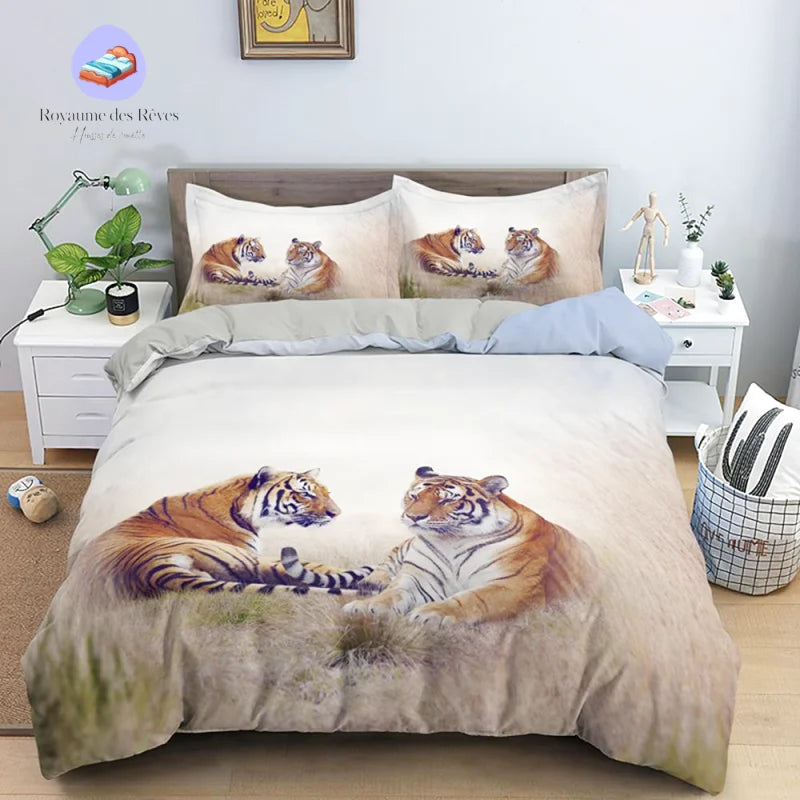 Housse de Couette Tigre Couple