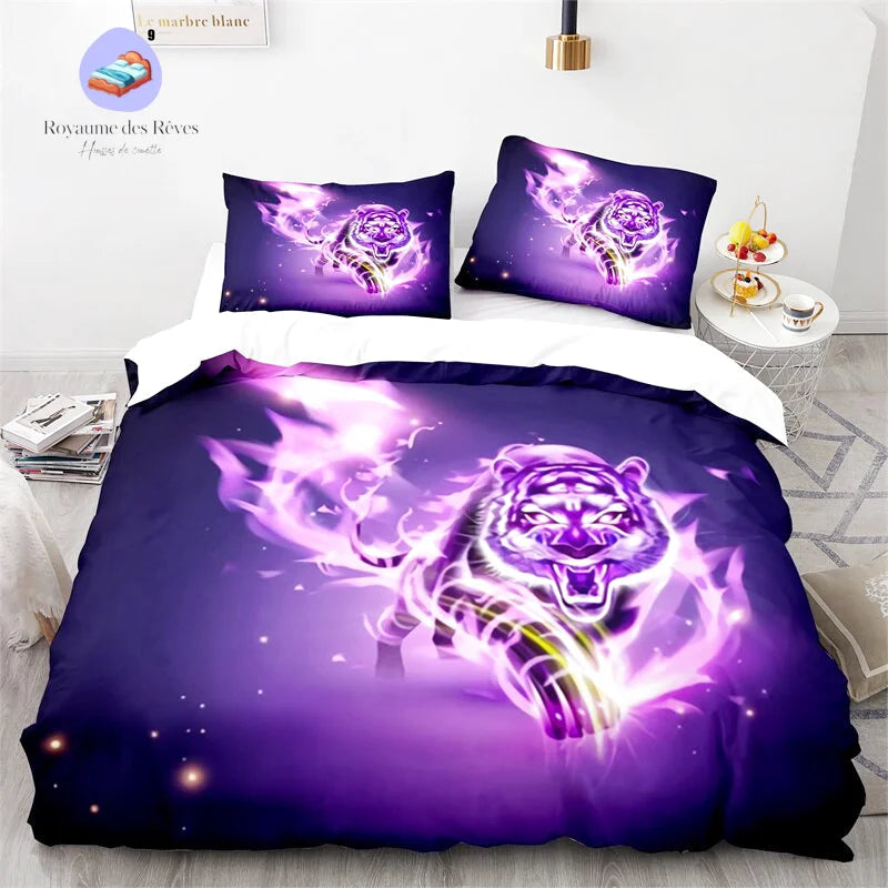 Housse de Couette Tigre Lumineux