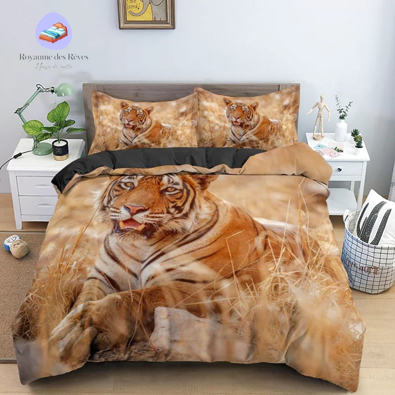 Housse de Couette Tigre Savane