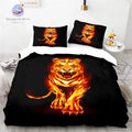 Tiger in Flame Duvet Cover
