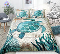 Swimming Turtle Duvet Cover
