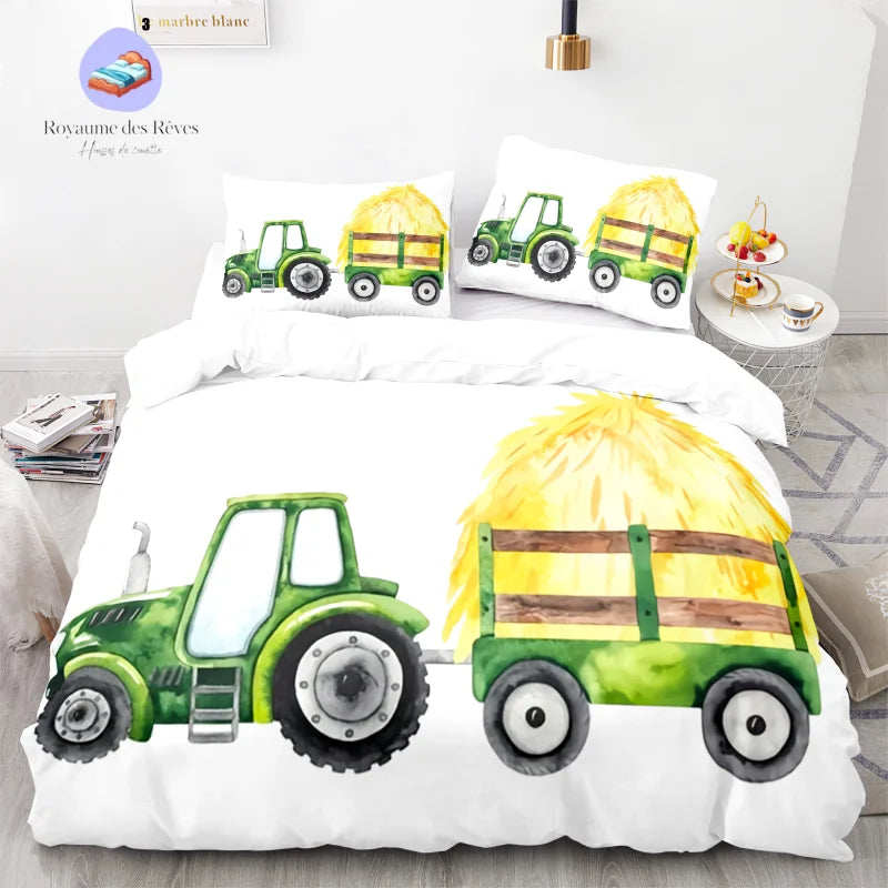 Housse de Couette Tracteur Récolte