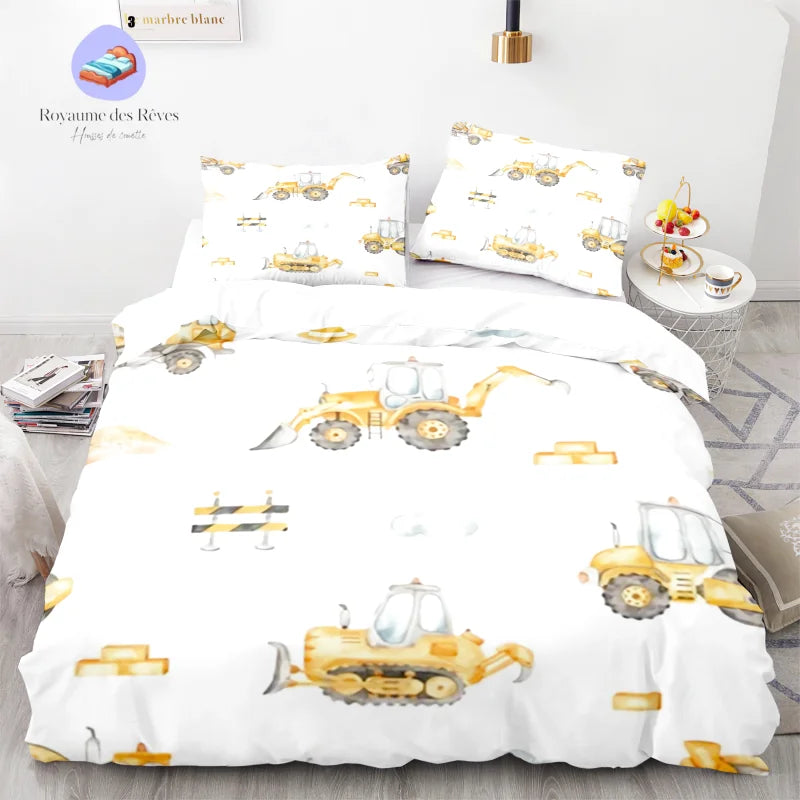 Housse de Couette Tracteur Travaux