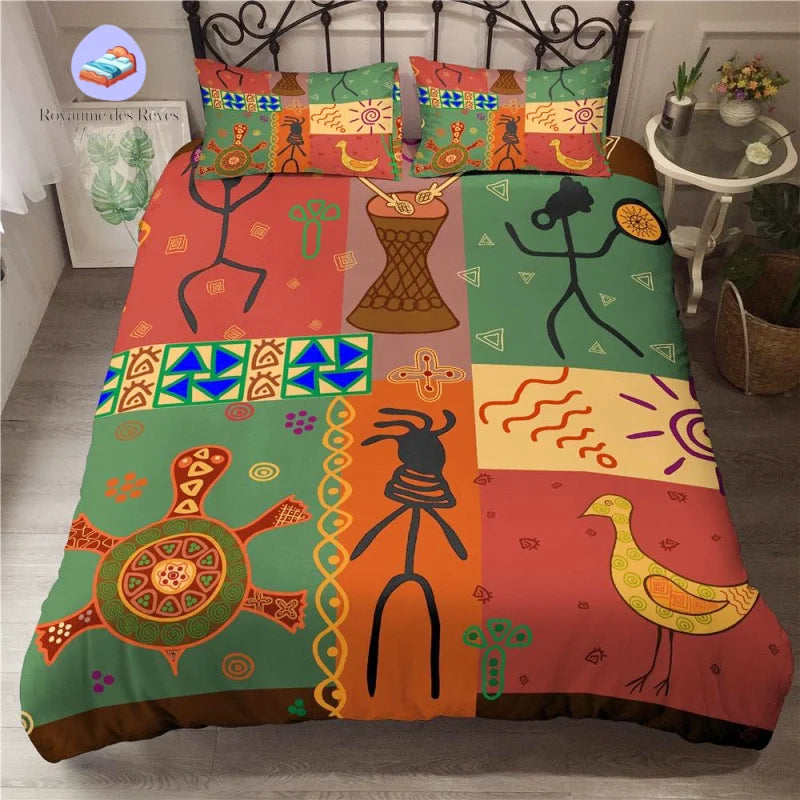 Housse de Couette Tribu Africaine