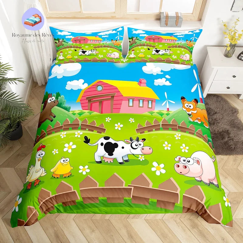 Housse de Couette Vache Ferme