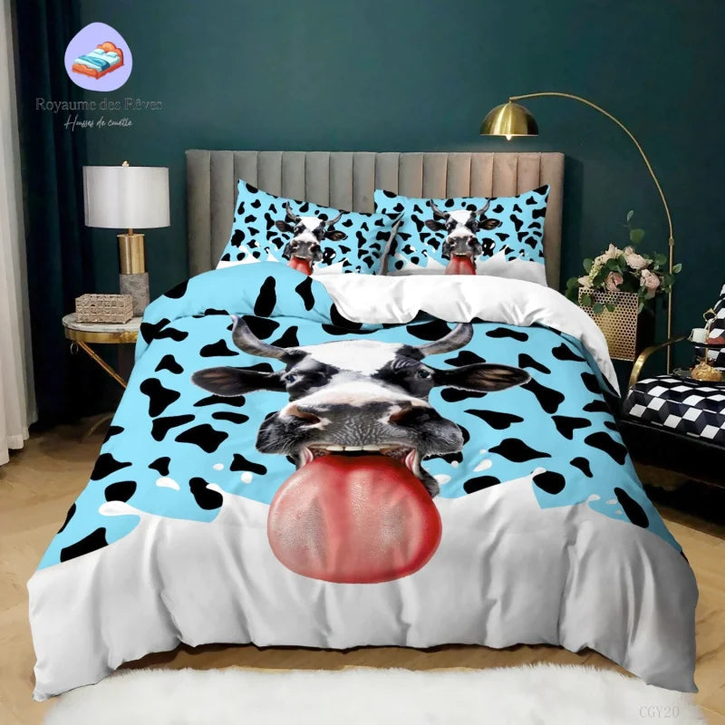 Housse de Couette Vache Langue