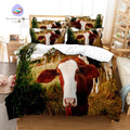 Housse de Couette Vache Marron Blanc