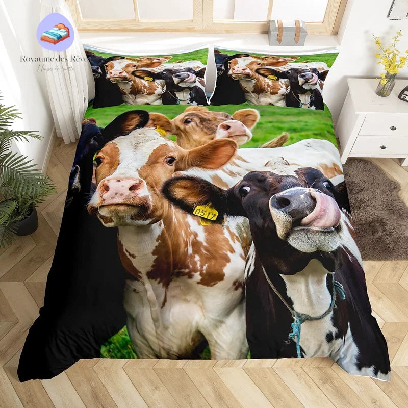 Housse de Couette Vache Troupeau