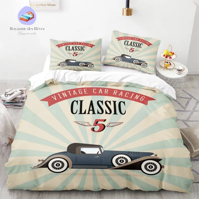 Housse de Couette Voiture Retro
