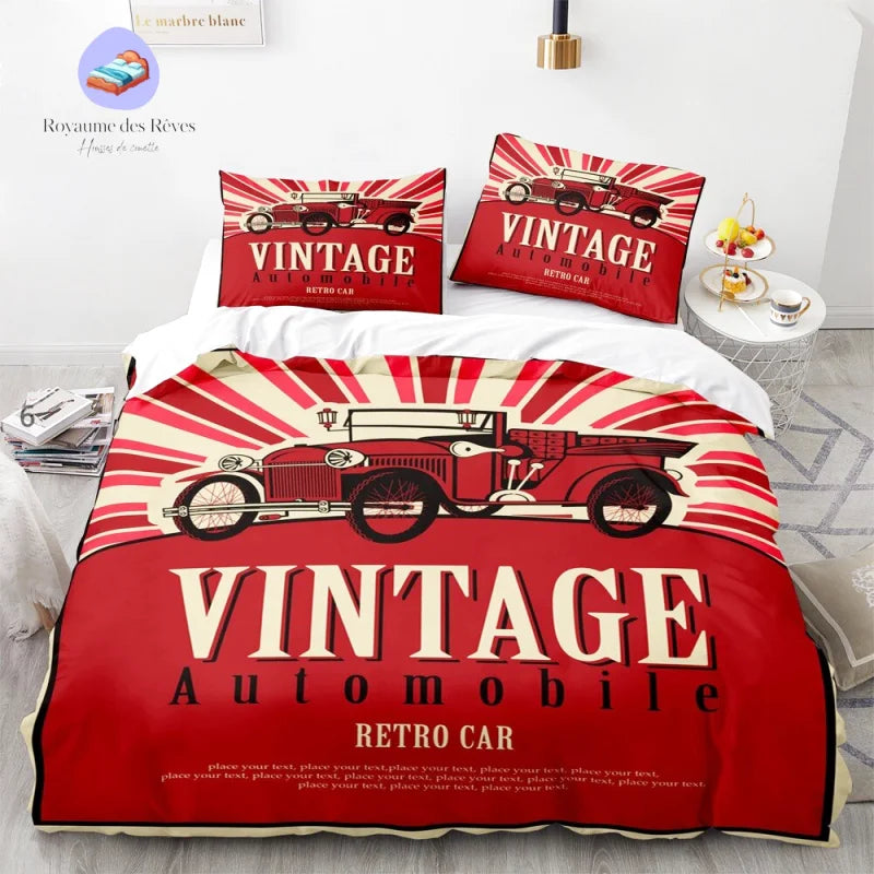 Housse de Couette Voiture Rouge