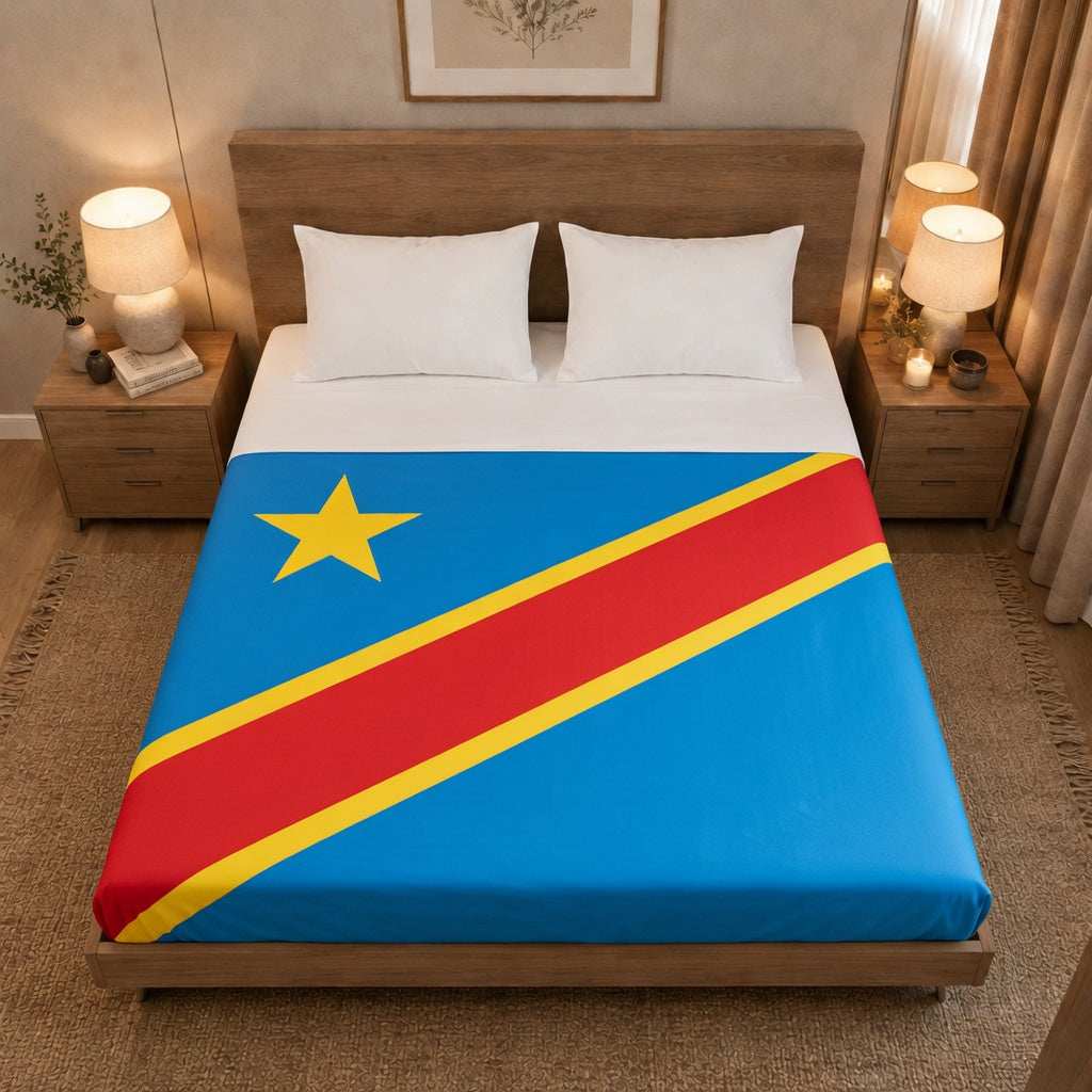 Drap plat drapeau RD Congo