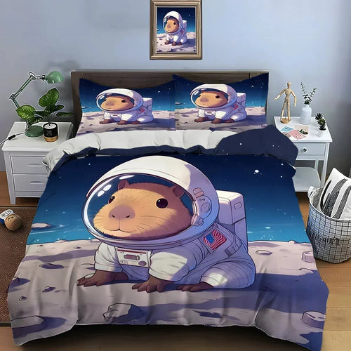 Cartoon Capybara Duvet Cover