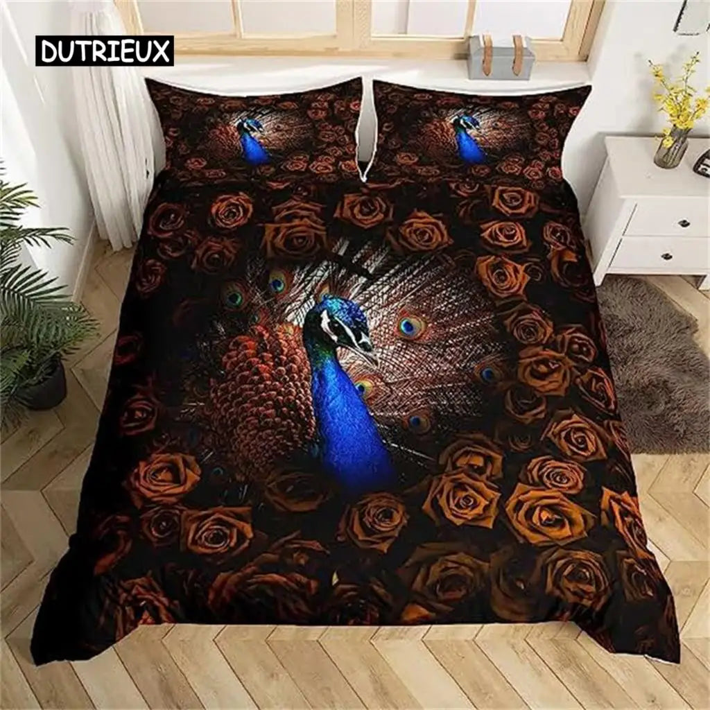 Paon colorée & florale