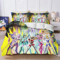 Housse de couette Saint Seiya Chevaliers de Bronze sur fond jaune