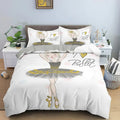 Housse de couette Danse Classique, ballerine en tutu noir et or, texte I love Ballet
