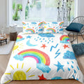 Schattig regenboogdekbedovertrek