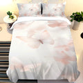 Housse de couette papillon rose, papillon rose pâle sur fond blanc