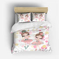 Housse de couette Danse Classique, deux petites ballerines en tutu rose