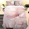 Housse de couette papillon rose, papillon rose sur fond lavande