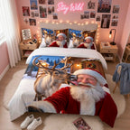 Housse de couette Noël drôle : Selfie Rudolph