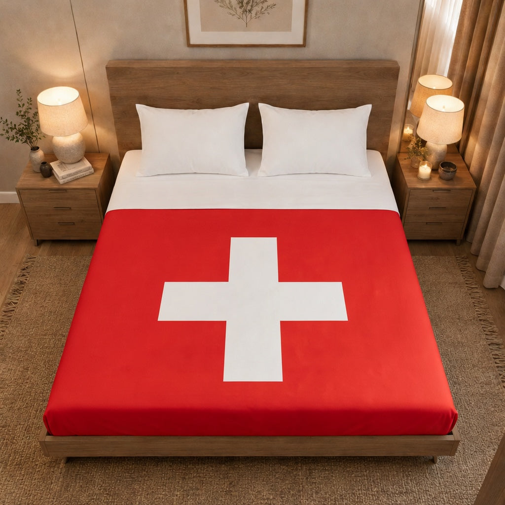 Drap plat drapeau Suisse