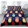 Housse de Couette Ananas Bleu Nuit