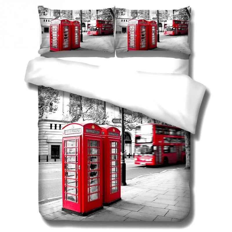 Housse de Couette Angleterre Cabine Téléphonique