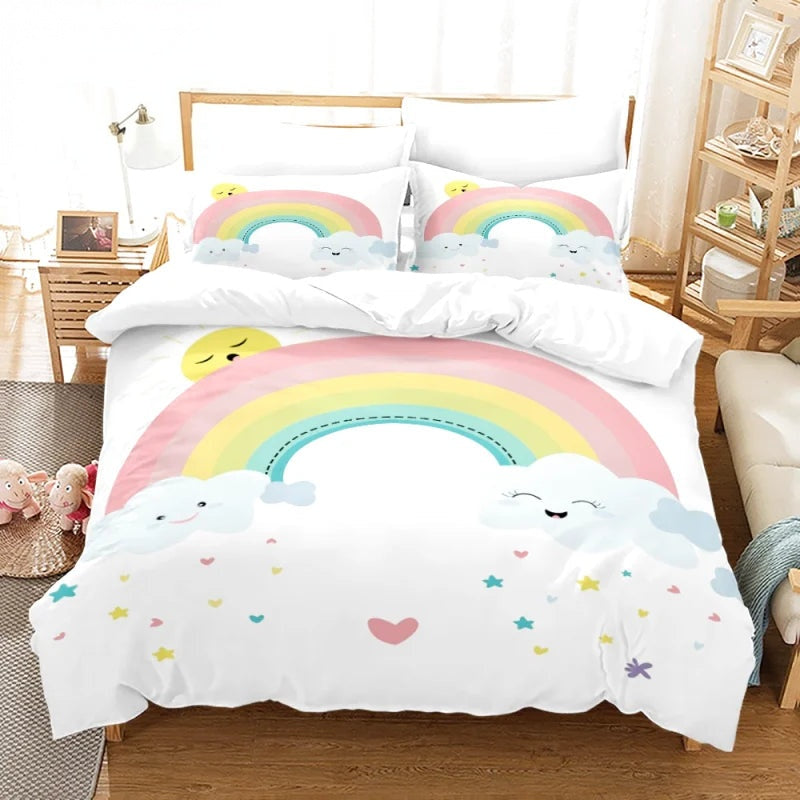 Housse de Couette Arc en Ciel Fille
