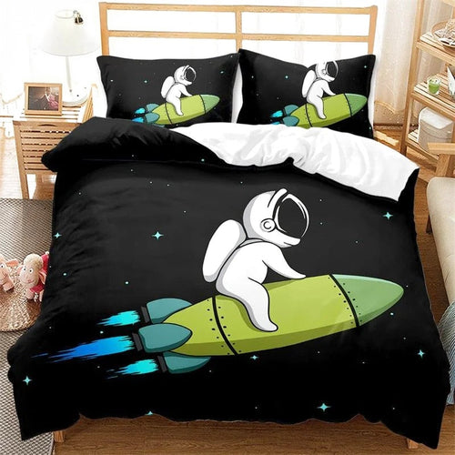 Housse de Couette Astronaute Fusée