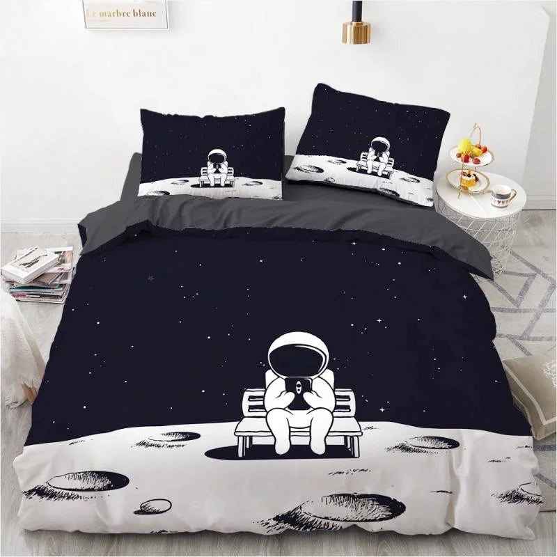 Housse de Couette Astronaute Lune