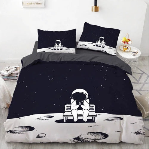 Housse de Couette Astronaute Lune