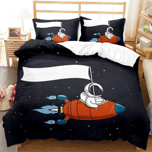 Housse de Couette Astronaute Satellite