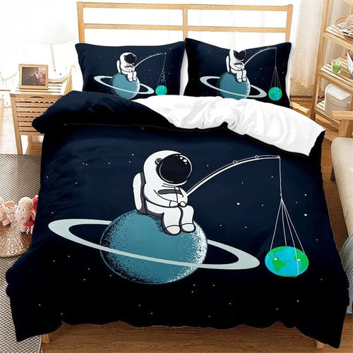 Housse de Couette Astronaute Saturne
