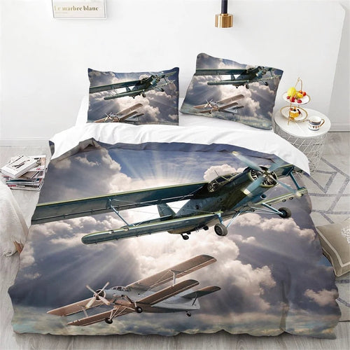 Housse de Couette Avion à Hélice