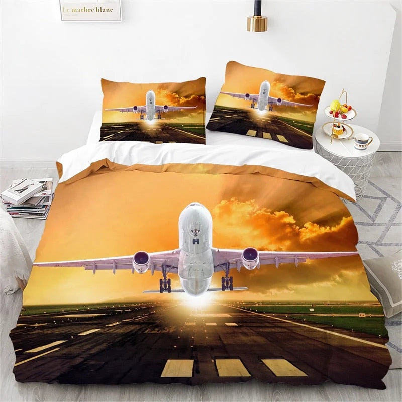 Housse de Couette Avion Décollage