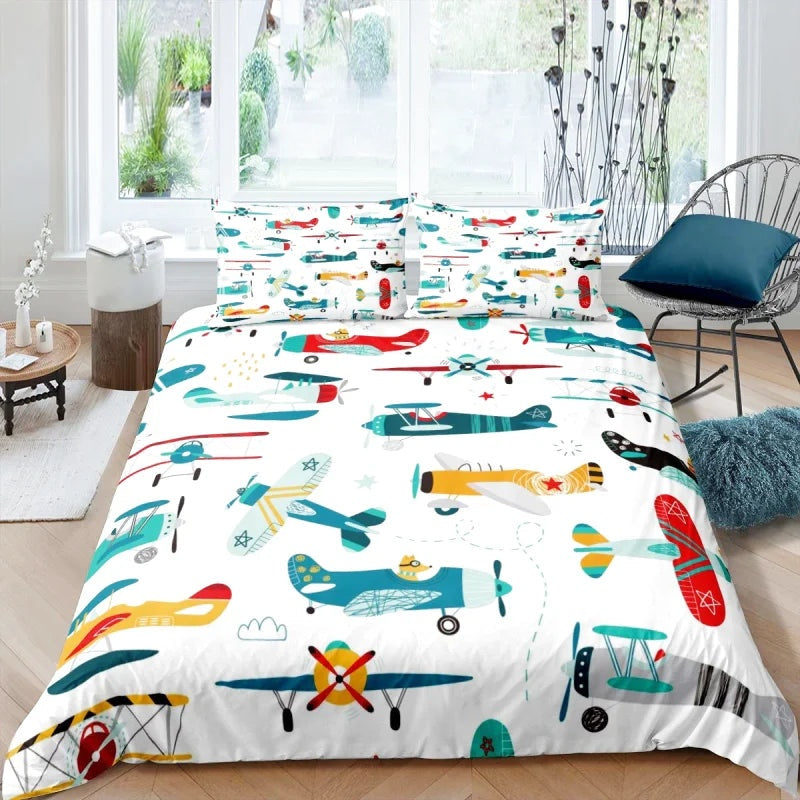 Housse de Couette Avion Dessin