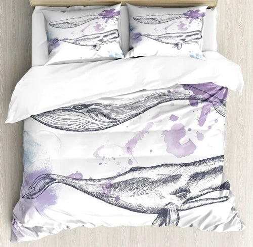 Housse de Couette Baleine Blanche