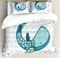 Housse de Couette Baleine Nage