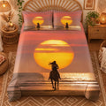 Cavalière dans le soleil couchant - cavalière dans le soleil couchant