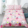 Housse de Couette Chat Rose