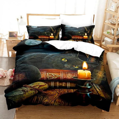 Housse de Couette Chat Sorcière