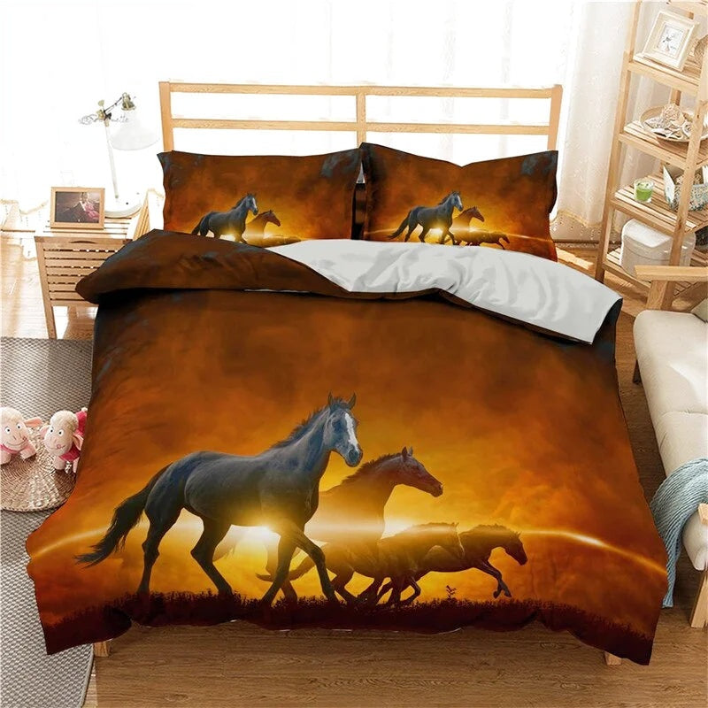 Housse de Couette Cheval Nature