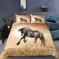 Housse de Couette Cheval Noir