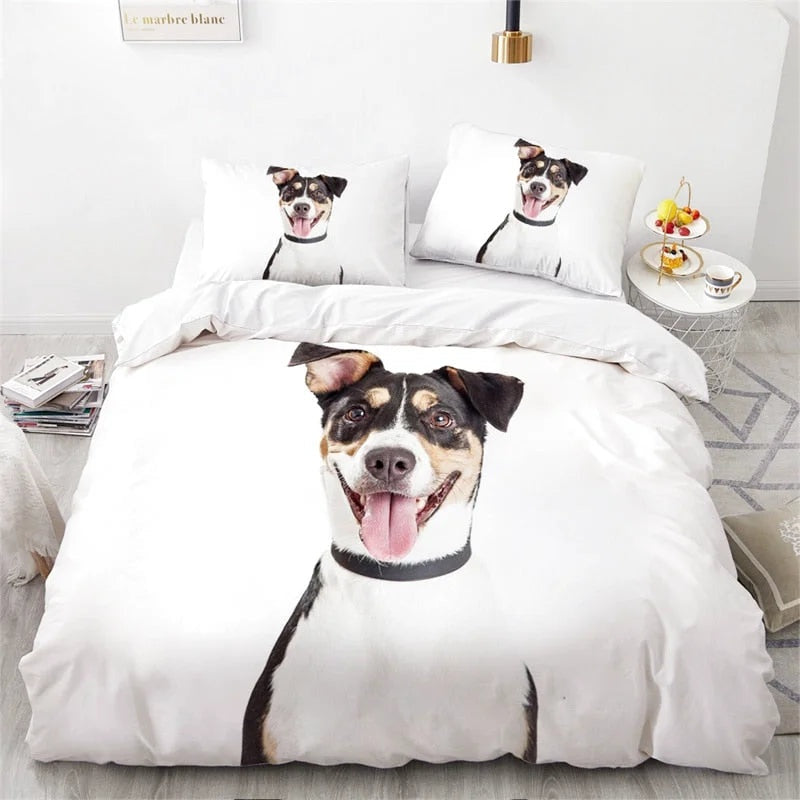 Housse de couette Chien Blanche