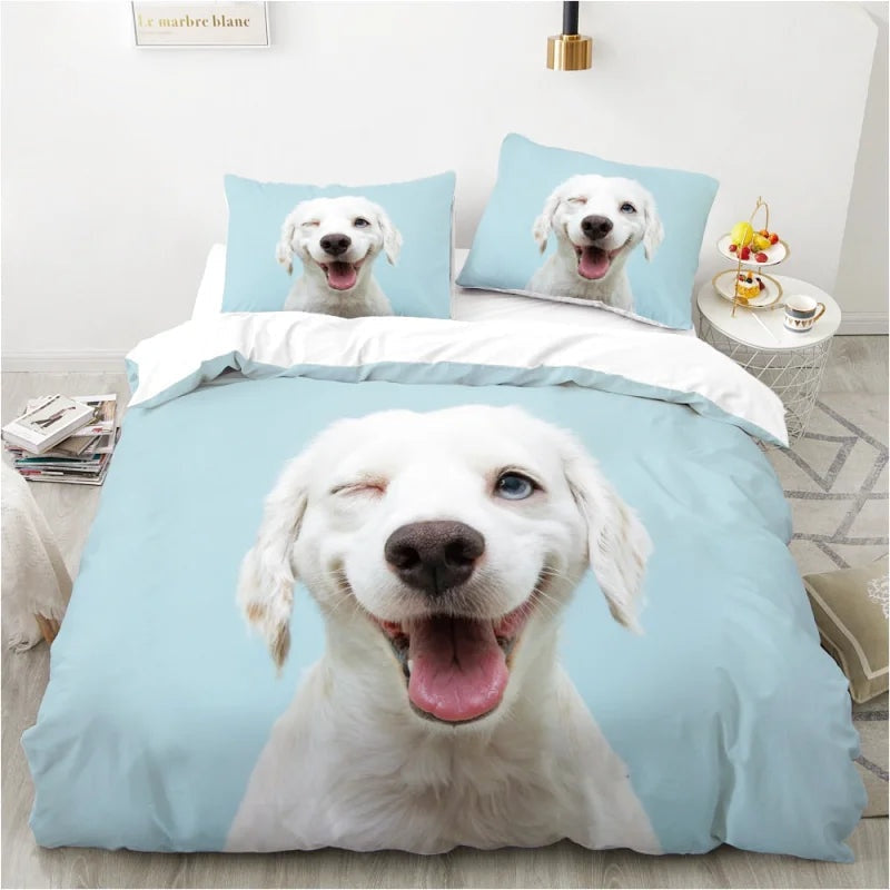 Housse de Couette Chien Bleu