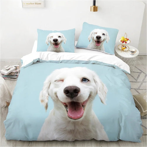 Housse de Couette Chien Bleu