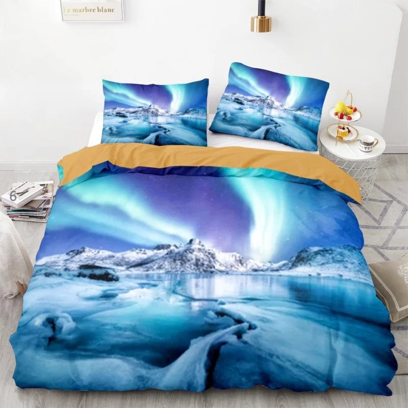 Housse de Couette Ciel Aurore Boréal