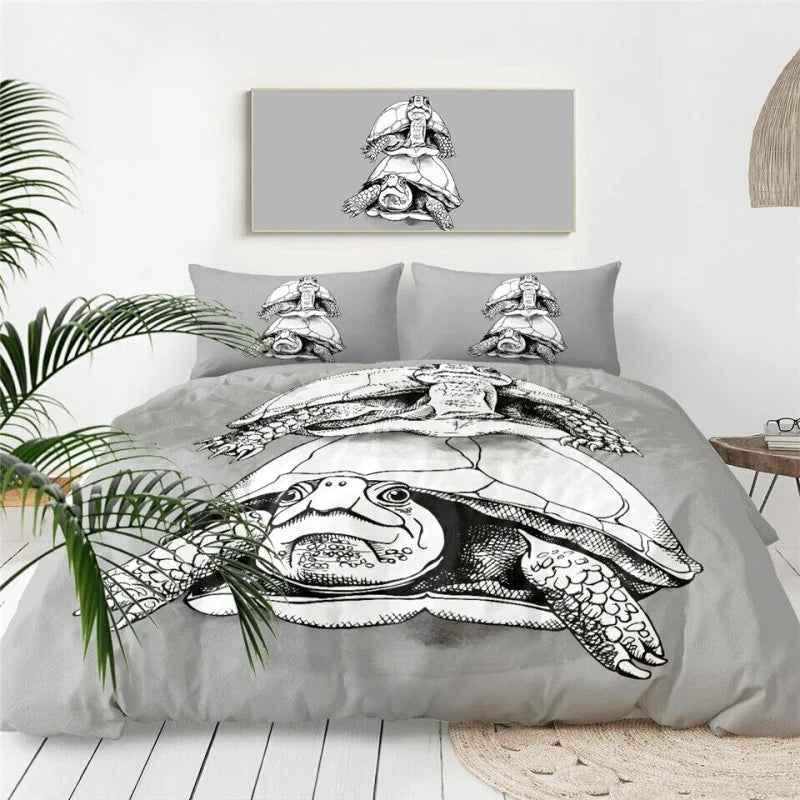 Housse de Couette Couple de Tortue