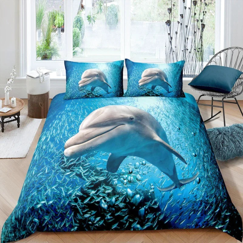 Housse de Couette Dauphin dans l'Eau